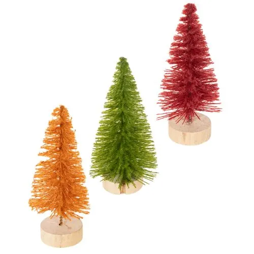 Sapin de Noël artificiel avec socle en bois, petit, 16 cm, lot de 6 acheter | Floristik24.be