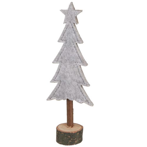 Article Sapin de Noël en feutre décoration avec étoile beige crème 18cm 4 pcs