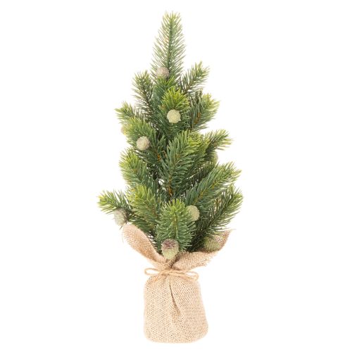 Sapin de Noël artificiel en sac de jute, petite décoration de table, mini sapin de Noël, 38 cm | Floristik24.be