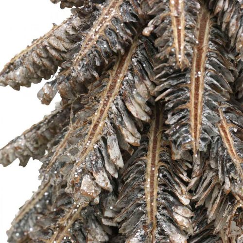 Floristik24 Sapin fait de cônes, sapin de Noël recouvert de neige, décorations d&#39;hiver, Avent, blanc lavé H33cm Ø20cm