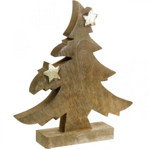Floristik24 Sapin de Noël décoration de table en bois de manguier Noël 28×26×5cm