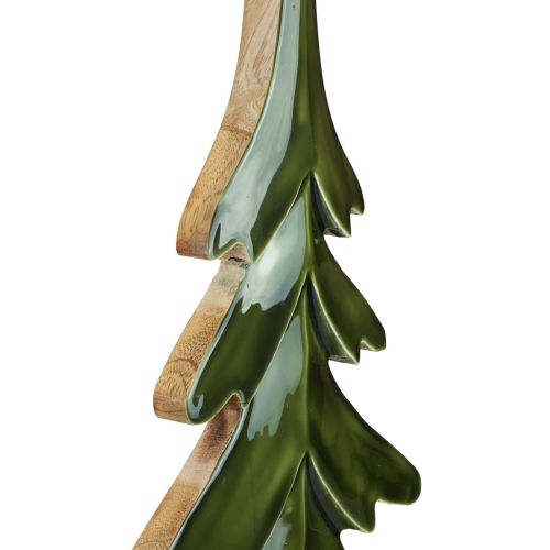 Floristik24 Décoration en bois de sapin de Noël vert brillant 22,5x5x50cm