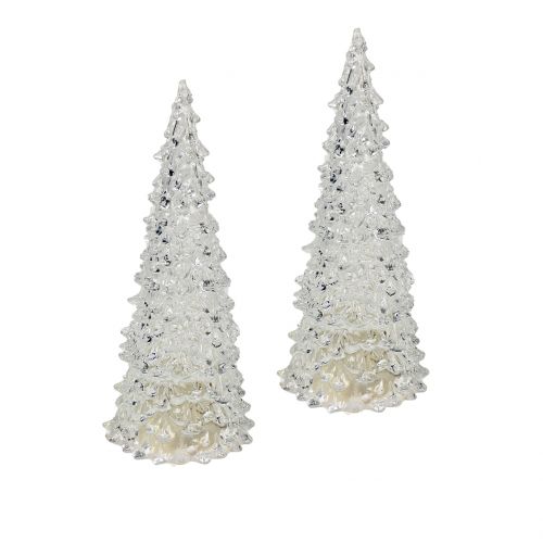 Floristik24 Sapin de Noël acrylique avec lumière LED 17cm Ø6cm