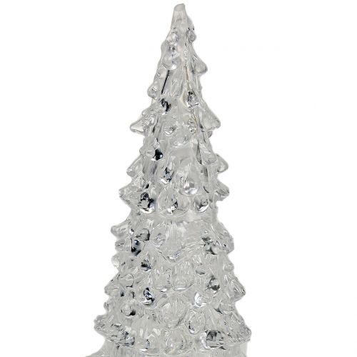 Floristik24 Sapin de Noël avec lumière LED Transparent Ø6cm H12cm