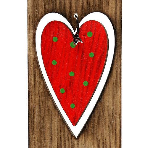 Floristik24 Décorations de sapin de Noël bougie en bois marron 15cm L28cm 8pcs