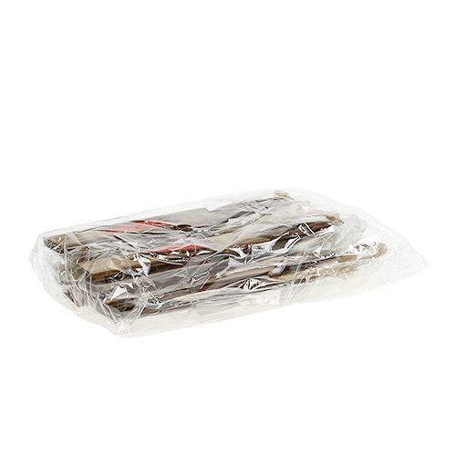 Floristik24 Décorations de sapin de Noël bougie en bois marron 15cm L28cm 8pcs