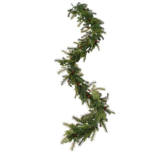 Floristik24 Guirlande de sapin Thulia avec cônes vert marron 182cm