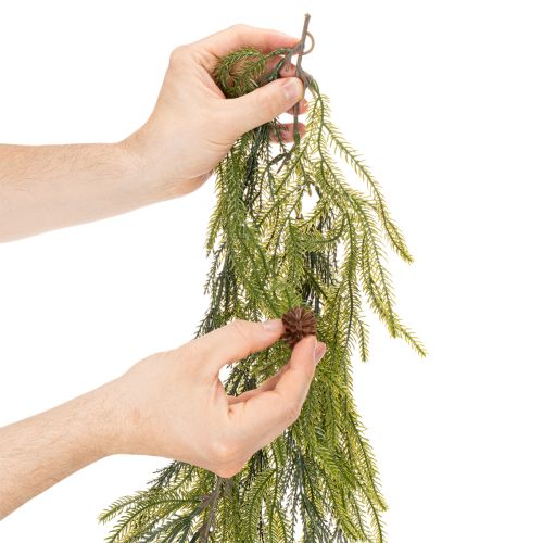 Guirlande artificielle de branches de pin avec pommes de pin pour décoration de l'Avent, 218 cm | Floristik24.be