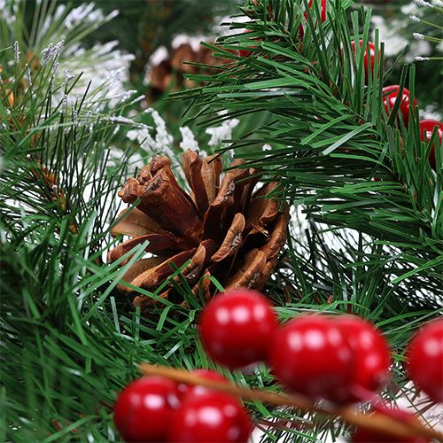 Guirlande de sapins avec des cônes et des baies 270cm