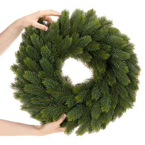 Couronne de branches de sapin artificielles, verte, ronde, 50 cm | Floristik24.be