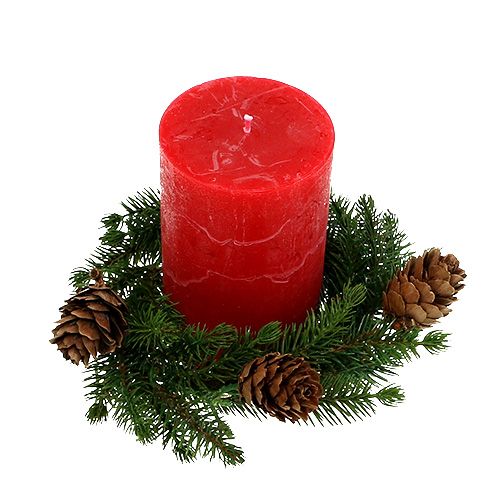 Floristik24 Couronne de sapin avec des cônes Ø11cm 6pcs
