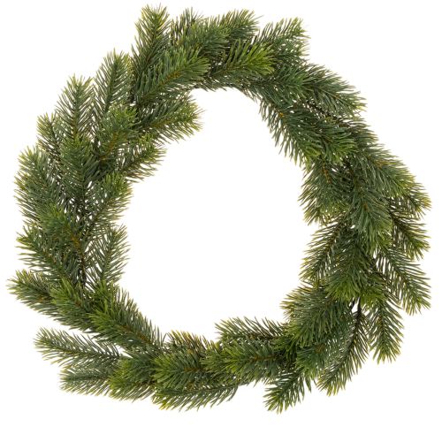 Couronne artificielle de sapin vert pour décoration de porte, 35 cm