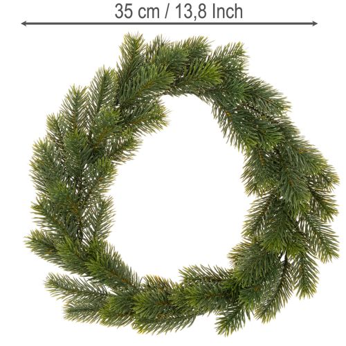 Couronne artificielle de sapin vert pour décoration de porte, 35 cm | Floristik24.be