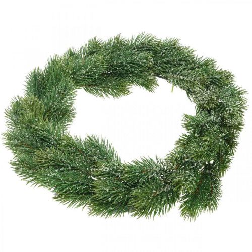 Article Couronne de sapin artificielle couronne de l'Avent verte, glacée Ø35cm