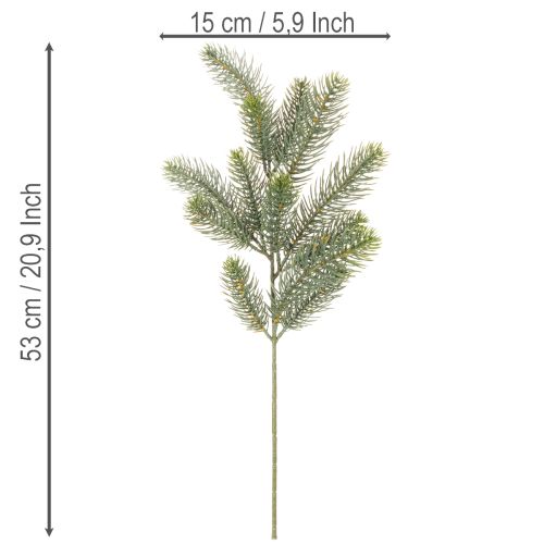 Branche de sapin artificielle, décoration de fenêtre festive, 50 cm, lot de 3 | Floristik24.be