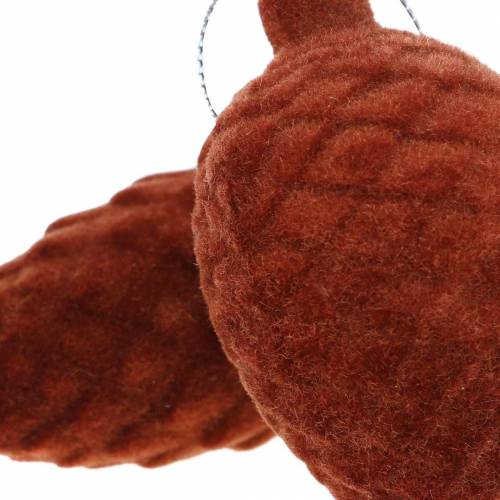 Article Cônes décoratifs floqués Rooibos 9,5 cm/8 cm 12 pcs