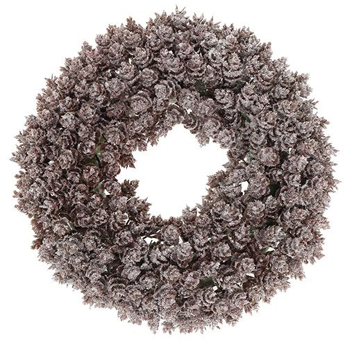 Floristik24 Couronne de pomme de pin Ø25cm avec paillettes