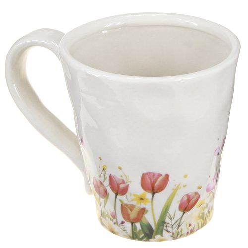 Article Pot de fleurs en céramique à motif floral, idéal pour une décoration printanière nostalgique, pour les amoureux des plantes, 10,5 cm