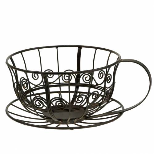 Tasse décorative marron foncé Ø23cm H13,8cm