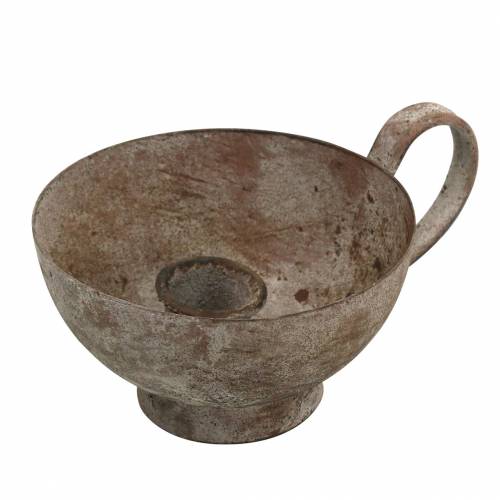 Floristik24 Bougeoir coupelle décoratif aspect antique patiné Ø13cm H5,5cm