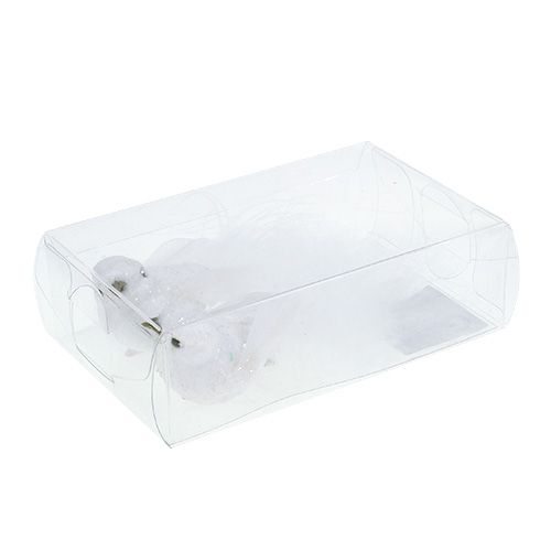 Article Colombe blanche sur pince 14 cm 2 p.