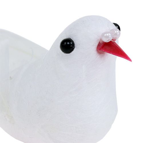 Floristik24 Colombes blanches 5 cm sur tige 8 p.