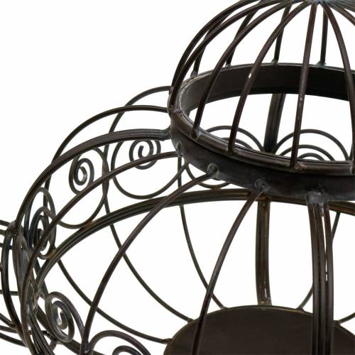 Floristik24 Jardinière théière décorative en métal marron foncé Ø28cm H24cm
