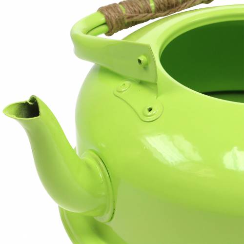 Floristik24 Jardinière Bouilloire Zinc May Vert Ø26cm H15cm