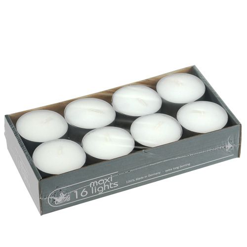 Article Bougies chauffe-plat maxi Ø58mm 16 pcs blanc