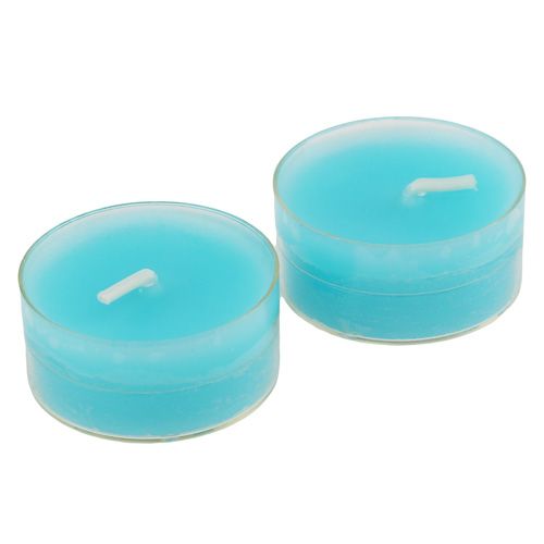 Floristik24 Bougies chauffe-plat turquoise 18 pcs