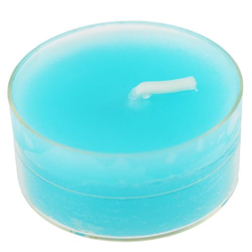 Floristik24 Bougies chauffe-plat turquoise 18 pcs