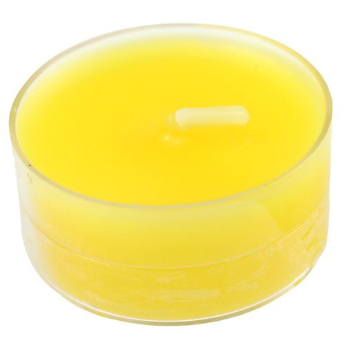 Floristik24 Bougies chauffe-plat jaune 18 pcs