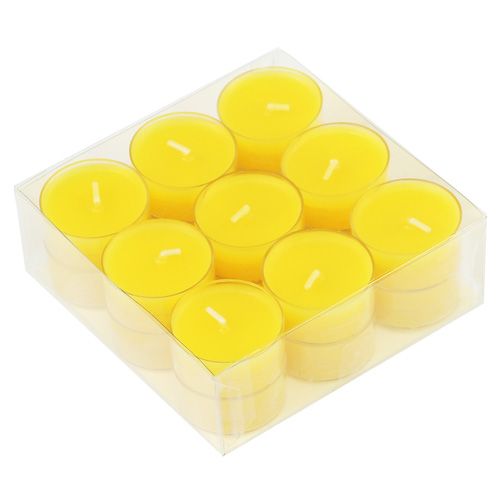 Floristik24 Bougies chauffe-plat jaune 18 pcs