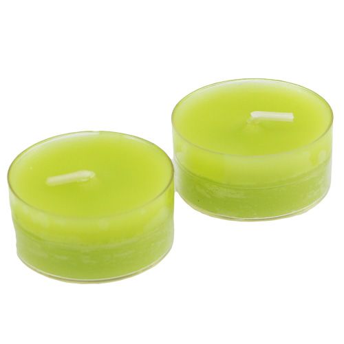 Floristik24 Bougies chauffe-plat vert 18 pcs
