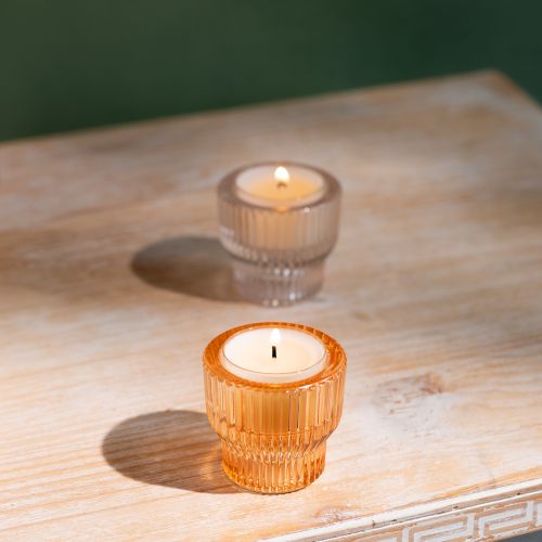 Article Photophore verre photophore verre teinté Ø5,5cm H5cm 2pcs