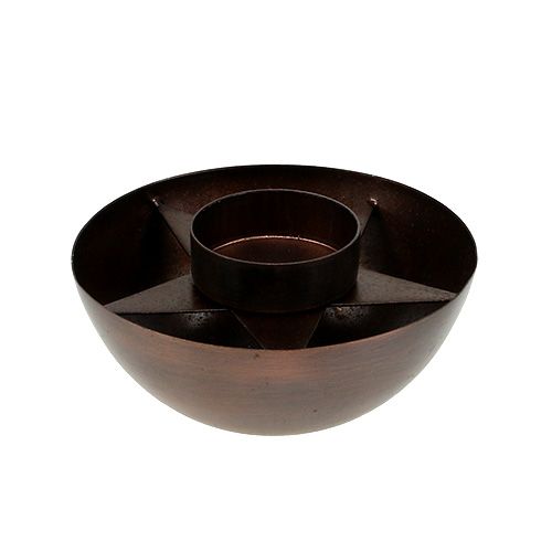 Floristik24 Photophore marron Ø10cm H4cm