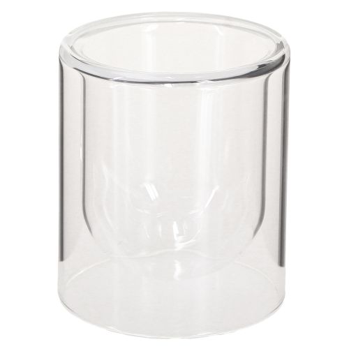 Article Photophore rond en verre transparent Ø8,5 cm 4 pièces