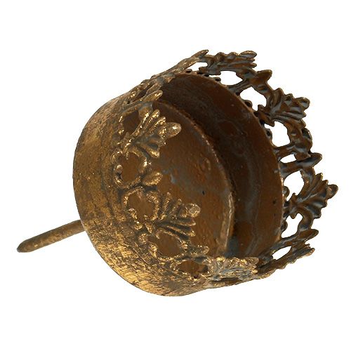 Floristik24 Photophore doré antique Ø5cm H10cm 1 pce