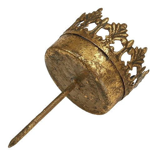 Floristik24 Photophore doré antique Ø5cm H10cm 1 pce