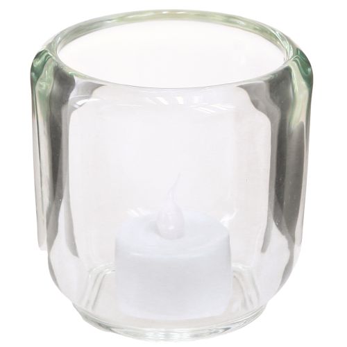 Article Bougeoir en verre transparent Ø8cm H8cm 6 pcs