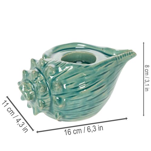 Article Porte-bougie chauffe-plat en forme de coquillage, décoratif, pour table, salle de bain ou salon, 16 cm