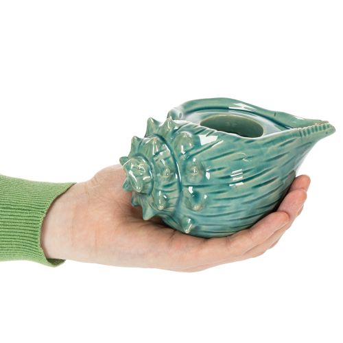 Article Porte-bougie chauffe-plat en forme de coquillage, décoratif, pour table, salle de bain ou salon, 16 cm