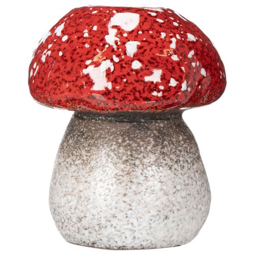 Champignon décoratif, amanite tue-mouches, porte-bougie chauffe-plat pour décoration de table, 9 cm | Floristik24.be