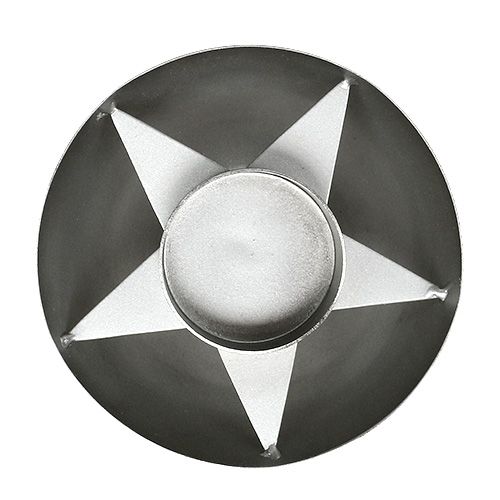 Floristik24 Photophore argent Ø10cm H4cm 1pc