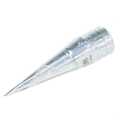 Floristik24 Photophore argent Ø4,5cm H14cm 8pcs