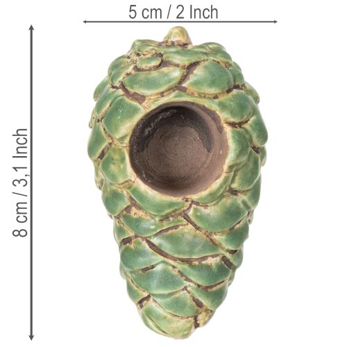 Porte-bougie chauffe-plat en forme de pomme de pin, 8 cm, lot de 3 | Floristik24.be