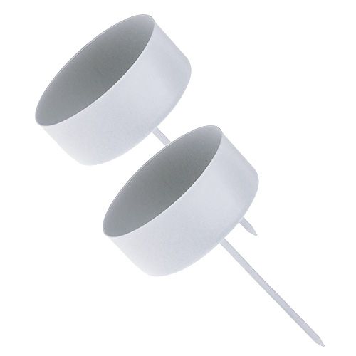 Floristik24 Photophore blanc Ø4cm L7cm 4pcs