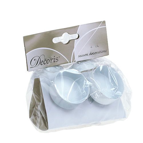 Floristik24 Photophore blanc Ø4cm L7cm 4pcs