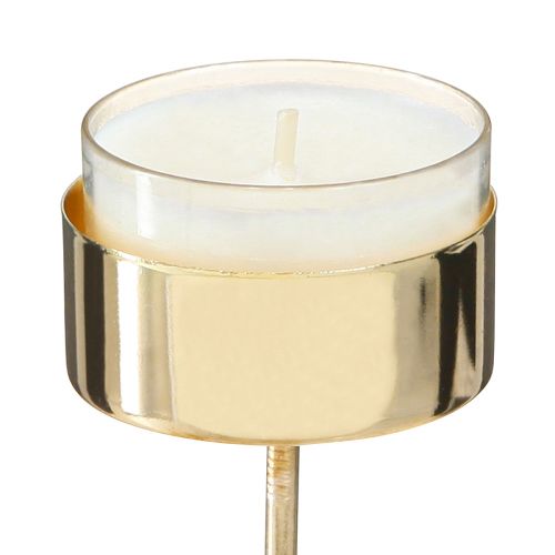 Article Photophore à brancher métal doré H9cm 8 pcs