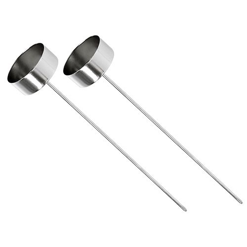 Floristik24 Photophore à brancher argent 21cm 8 pcs